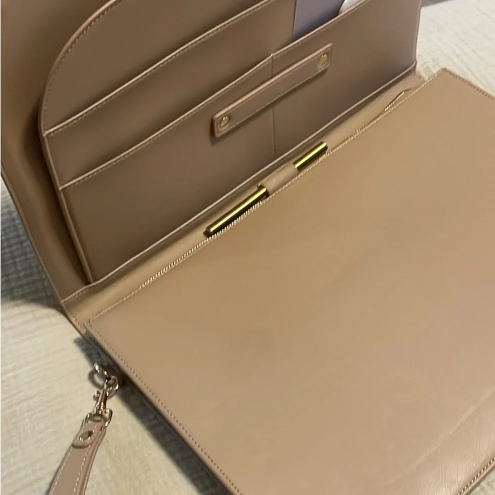 JLUXLABEL Chic Beige Laptop Bag - Picture 1 of 4